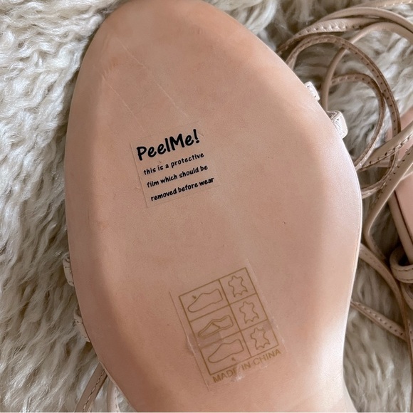 RAYE BALLET PINK NUDE LACE UP ANKLE TIE HEELS WEDDING BRIDAL SCHUTZ REVOLVE ZARA - Picture 15 of 15